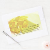 Sticker Rectangulaire John 11:25-26, Daffodiles Jaunes De Printemps (Enveloppe)