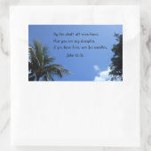 Sticker Rectangulaire John 13:35 (Sac)