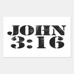 Sticker Rectangulaire John 3:16