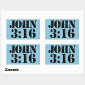 Sticker Rectangulaire John 3:16 (Feuille)