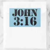 Sticker Rectangulaire John 3:16 (Sac)