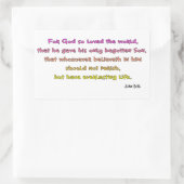 Sticker Rectangulaire John 3:16 Christian Gift (Sac)