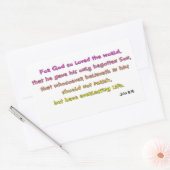 Sticker Rectangulaire John 3:16 Christian Gift (Enveloppe)