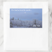 Sticker Rectangulaire John 3:16 Matin d'hiver (Sac)