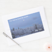 Sticker Rectangulaire John 3:16 Matin d'hiver (Enveloppe)