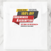 Sticker Rectangulaire John 3:16 Offre spéciale Pardon & Rédemption (Sac)