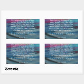 Sticker Rectangulaire John 4:14 Eau et ciel (Feuille)