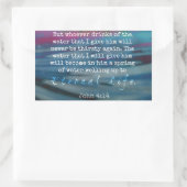 Sticker Rectangulaire John 4:14 Eau et ciel (Sac)