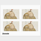 Sticker Rectangulaire John Bauer - La chèvre de Noël (Feuille)