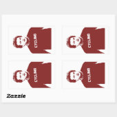 Sticker Rectangulaire John Belushi Cycling (Feuille)