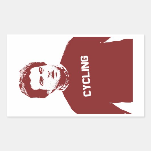 Sticker Rectangulaire John Belushi Cycling (Devant)