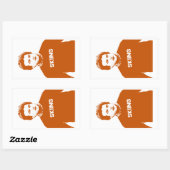 Sticker Rectangulaire John Belushi Skiing (Feuille)