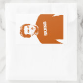 Sticker Rectangulaire John Belushi Skiing (Sac)