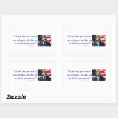 Sticker Rectangulaire John F Kennedy (Feuille)