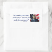 Sticker Rectangulaire John F Kennedy (Sac)