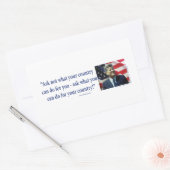 Sticker Rectangulaire John F Kennedy (Enveloppe)