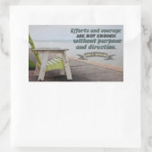 Sticker Rectangulaire John F. Kennedy Citation Inspirationnelle "Objet" (Sac)