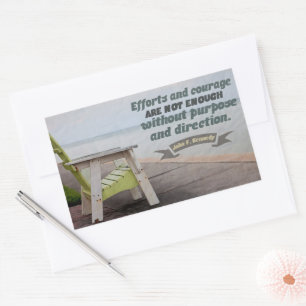 Sticker Rectangulaire John F. Kennedy Citation Inspirationnelle "Objet"