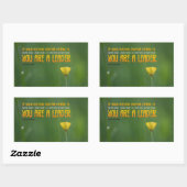 Sticker Rectangulaire John Quincy Adams Citation Inspirationnelle "Leade (Feuille)