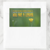 Sticker Rectangulaire John Quincy Adams Citation Inspirationnelle "Leade (Sac)