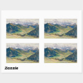 Sticker Rectangulaire John Singer Sargent - Open Valley, Dolomites (Feuille)