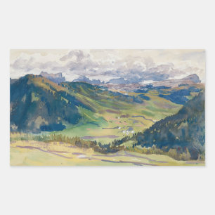 Sticker Rectangulaire John Singer Sargent - Open Valley, Dolomites