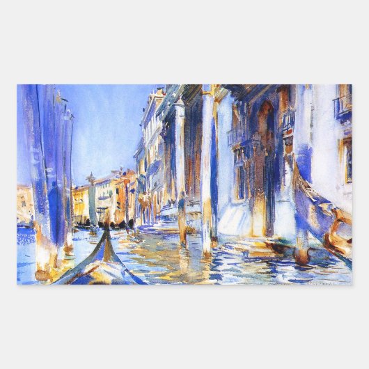 Sticker Rectangulaire John Singer Sargent Rio dell’Angelo Venice (Devant)