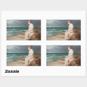 Sticker Rectangulaire John William Waterhouse - Miranda (Feuille)
