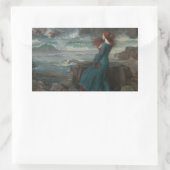 Sticker Rectangulaire John William Waterhouse - Miranda - La tempête (Sac)