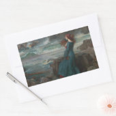 Sticker Rectangulaire John William Waterhouse - Miranda - La tempête (Enveloppe)