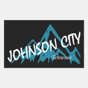 Sticker Rectangulaire Johnson City Tennessee Montagnes
