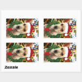 Sticker Rectangulaire Joie au chiot (Feuille)