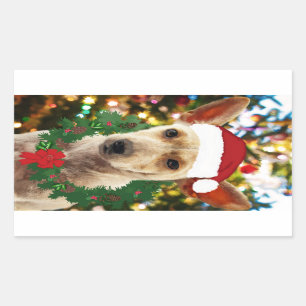 Sticker Rectangulaire Joie au chiot