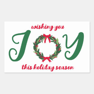 Sticker Rectangulaire JOIE Fer de Noël à main
