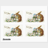 Sticker Rectangulaire Joies vintages de Pâques (Feuille)