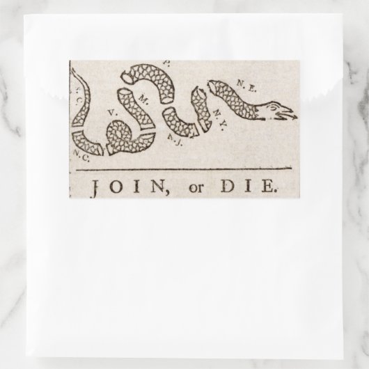 Sticker Rectangulaire Joindre ou Die Indicateur (Sac)