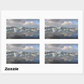 Sticker Rectangulaire Jokulsarlon glacier lac Islande rectangle autocoll (Feuille)