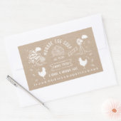 Sticker Rectangulaire Joli dessin de style Doodon Rustique Oeuf Carton (Enveloppe)