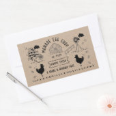 Sticker Rectangulaire Joli dessin de style Doodon Rustique Oeuf Carton (Enveloppe)