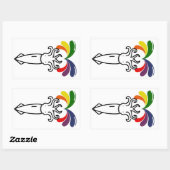 Sticker Rectangulaire Joli Gay pride arc-en-ciel Squid LGBTQ2S+ (Feuille)