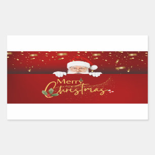 Sticker Rectangulaire Joli Père Noël Joyeux Noël