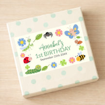 Jolie Dame Punaise Papillon Enfants 1er Anniversai