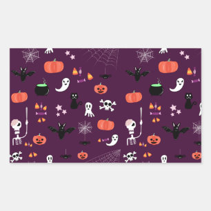 Sticker Rectangulaire Jolie Halloween Créatif Art