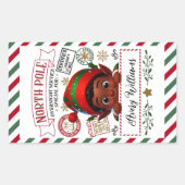 Sticker Rectangulaire Jolie livraison spéciale Noël de Sant (Devant)