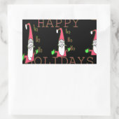 Sticker Rectangulaire Jolly Mouse Père Noël : Une Illustration Fun Holid (Sac)