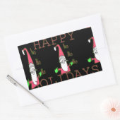 Sticker Rectangulaire Jolly Mouse Père Noël : Une Illustration Fun Holid (Enveloppe)