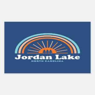 Sticker Rectangulaire Jordan Lake Caroline du Nord Arc en ciel