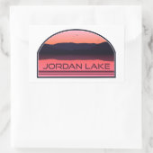 Sticker Rectangulaire Jordan Lake North Carolina Red Sunrise (Sac)