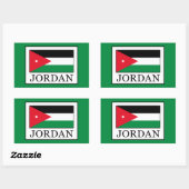 Sticker Rectangulaire Jordanie (Feuille)