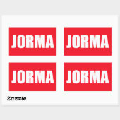 Sticker Rectangulaire Jorma (homonymie) (Feuille)